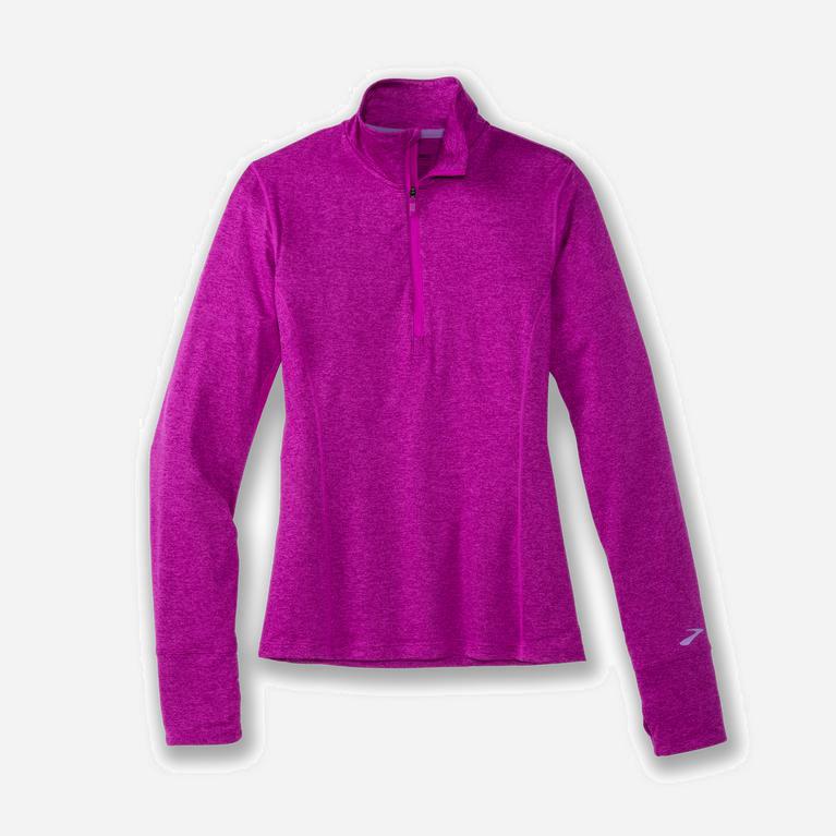 Jaquetas De Corrida Brooks Dash 1/2 Zip Feminino Brasil - Roxa (90253XJBE)